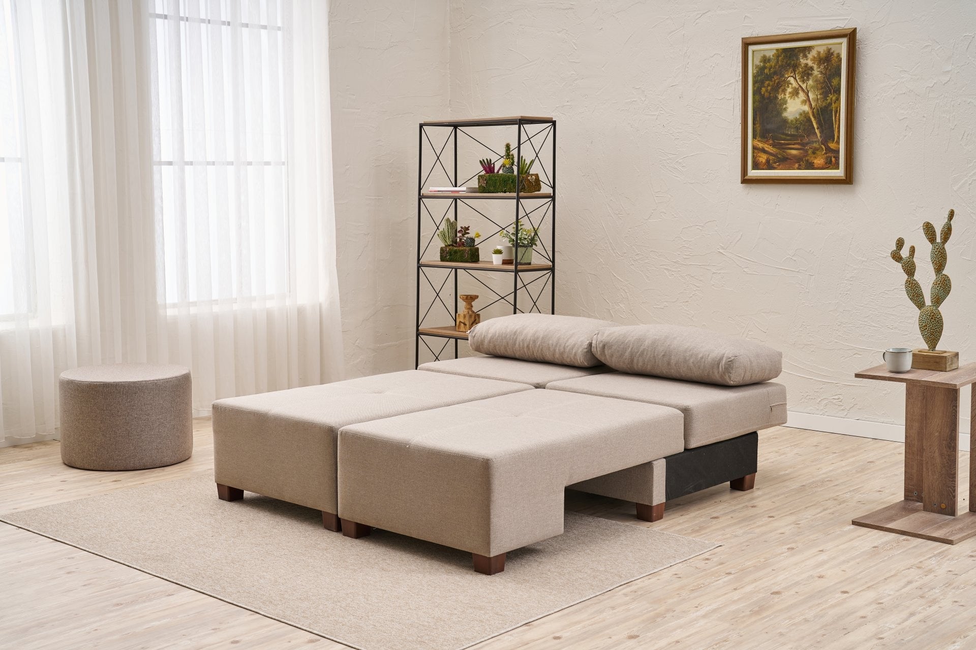 Perenna Lin - Grädde 3-Sits Soffa-Säng