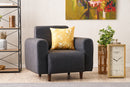 Noya Linen - Anthracite 1-Seat Sofa