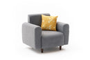 Noya Linen - Grey 1-Seat Sofa