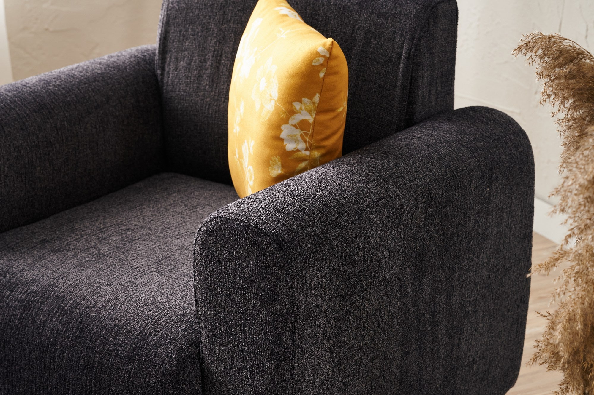 Noya Chenille - Antracit 1-Sits Soffa