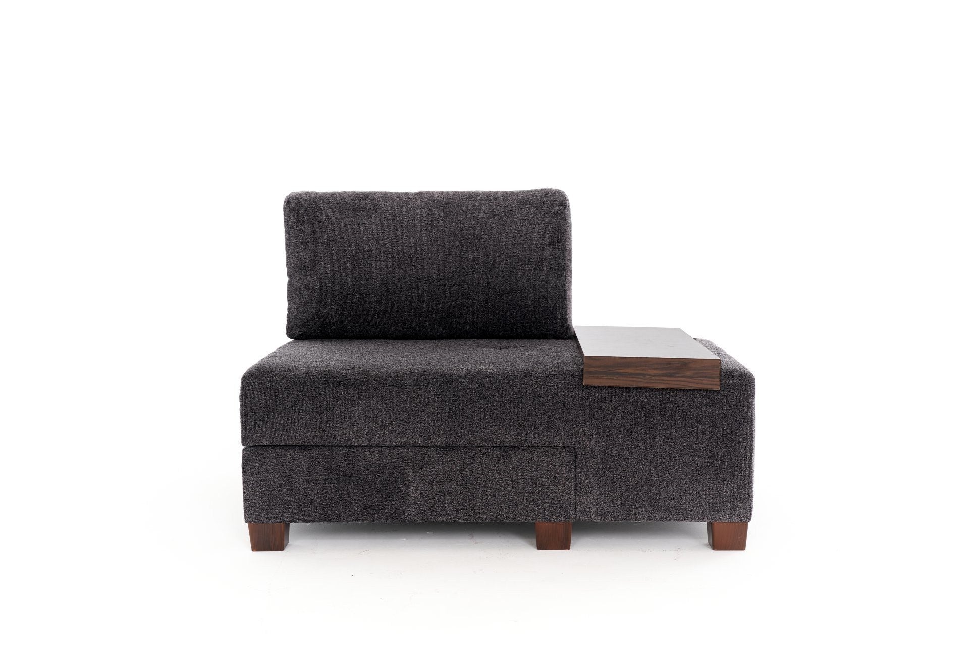 Perenna Chenille Höger - Antracit 1-sits soff-säng