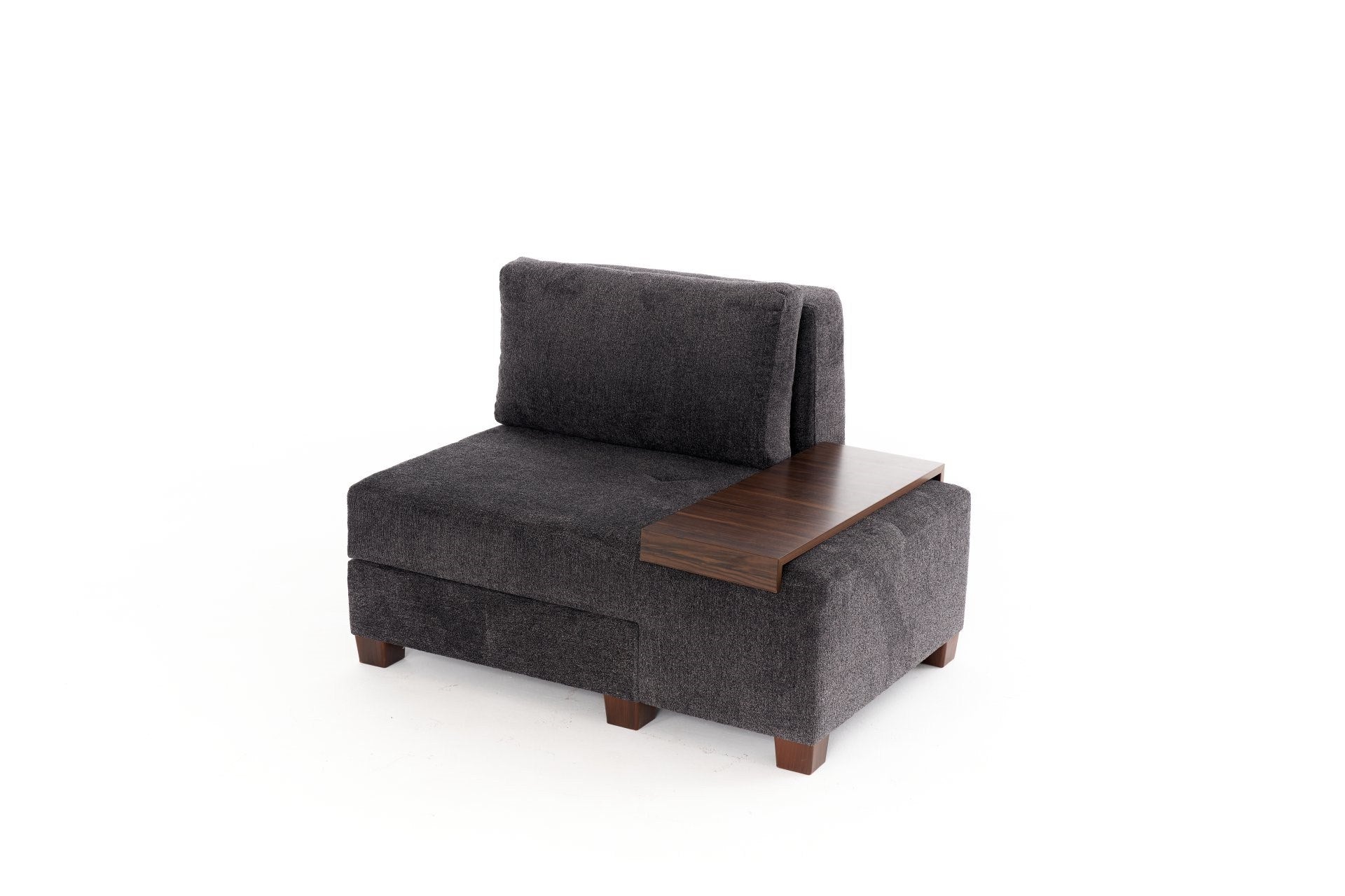 Perenna Chenille Höger - Antracit 1-sits soff-säng