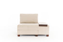 Perenna Chenille Höger - Crème 1-sits soff-säng