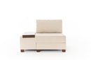 Perenna Chenille Vänster - Crème 1-sits soff-säng
