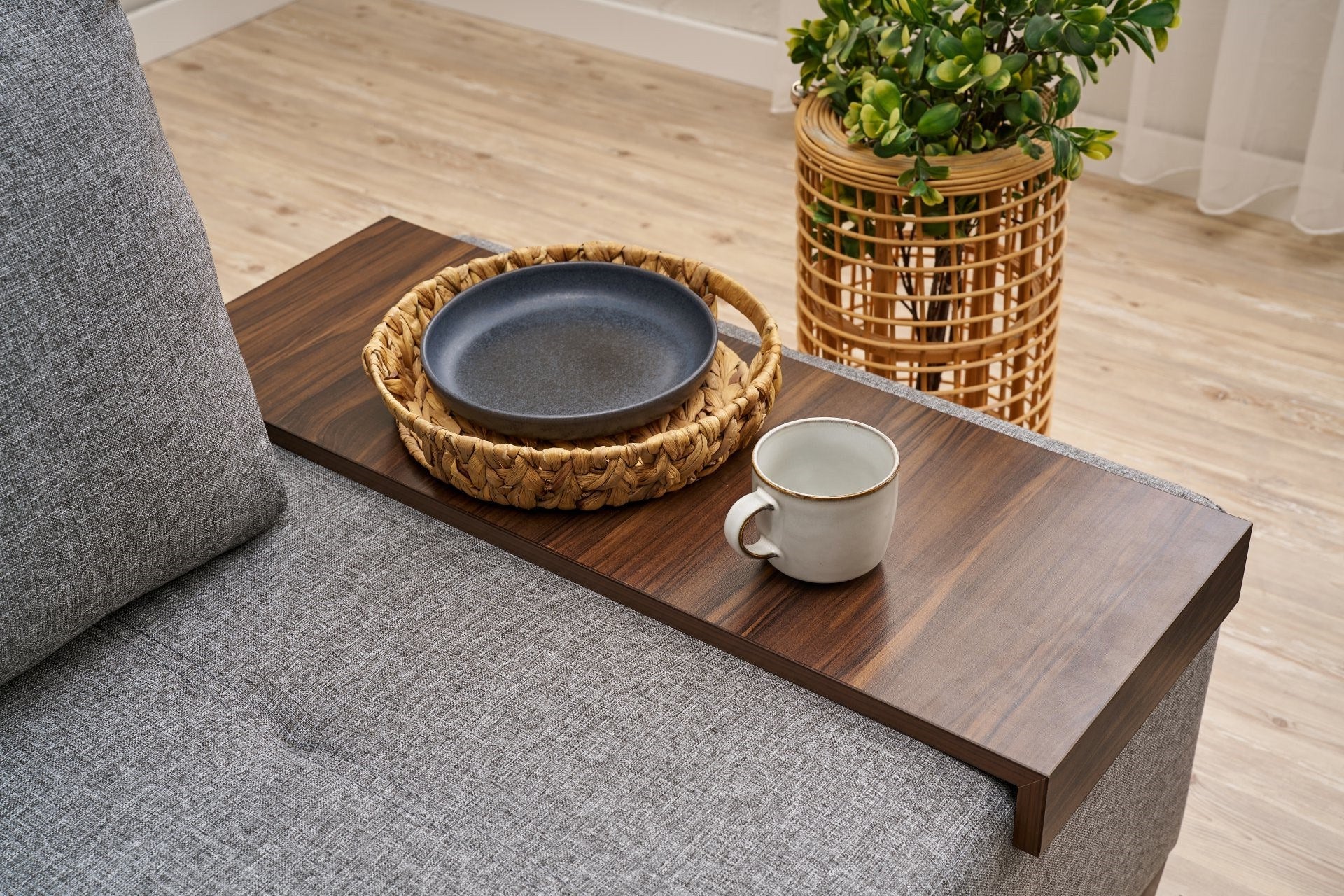 Perenna Linne Höger - Grå 1-sits Sängsoffa