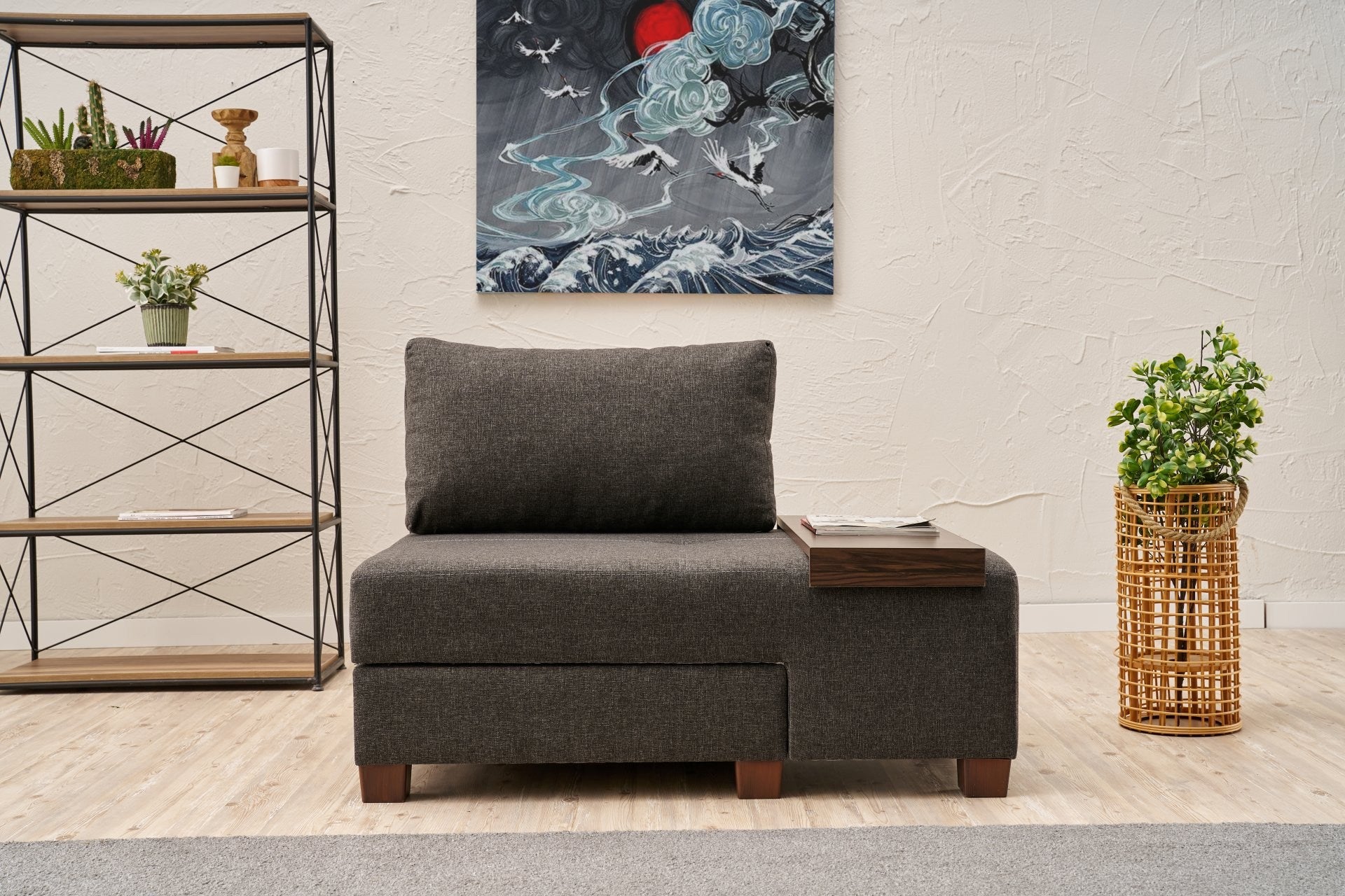 Perenna Linne Höger - Antracit 1-sits Sängsoffa