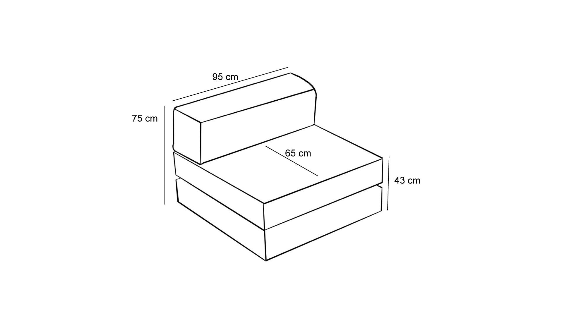Comfort - Antracit v2 1-sitssoffa