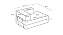 Comfort - Antracit v2 2-sits soffa