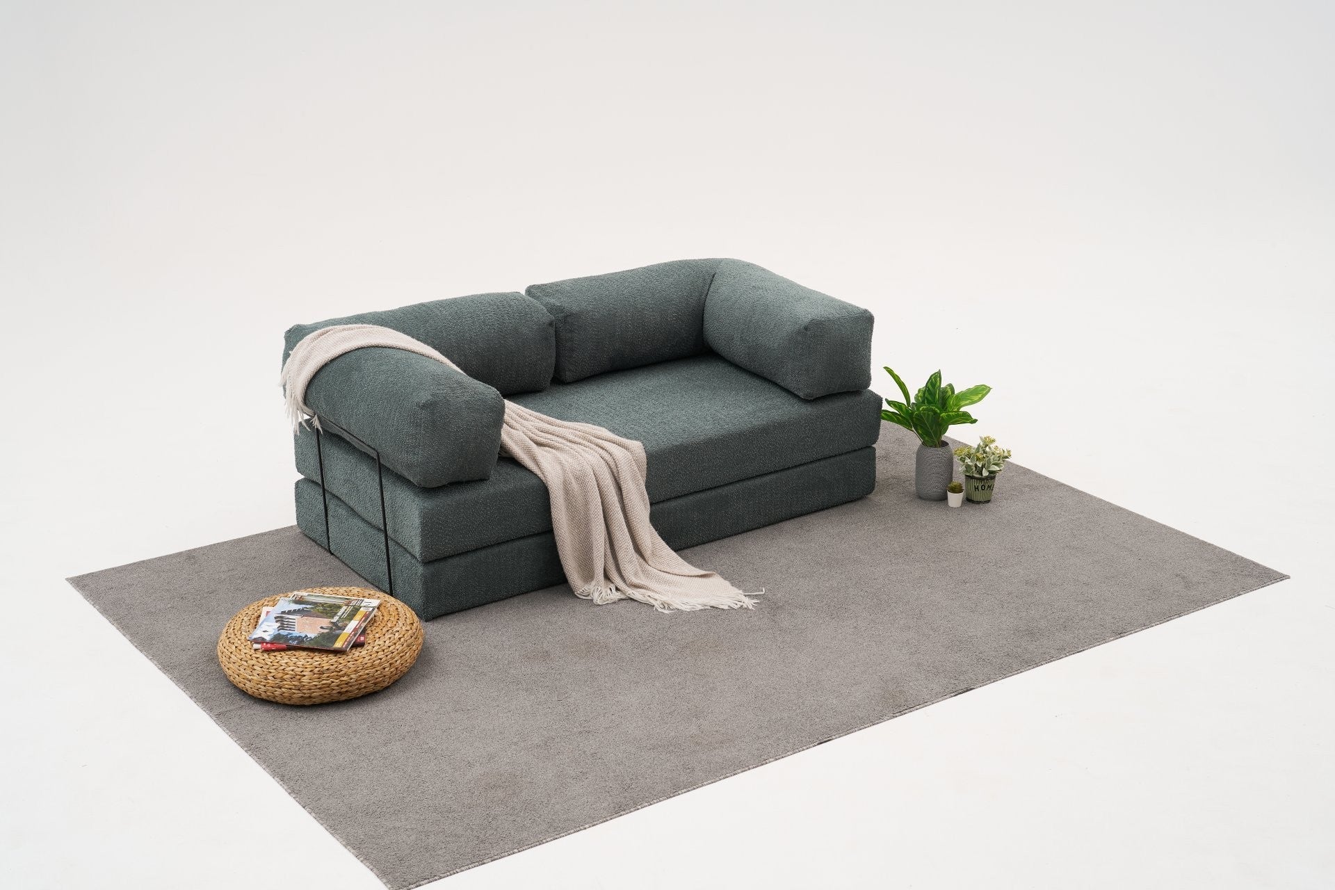 Comfort - Grön 3-Sits Soffa