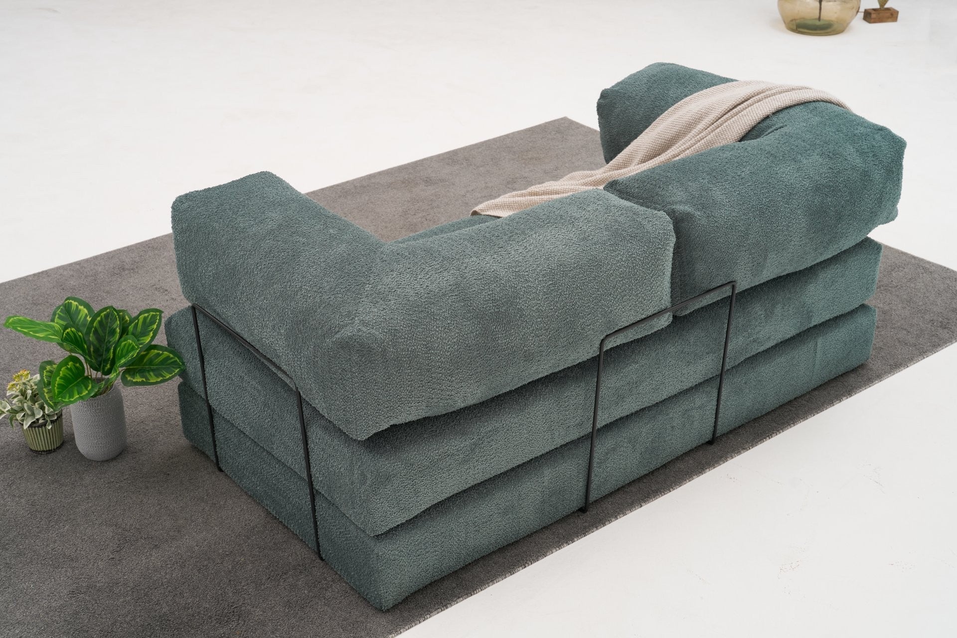 Comfort - Grön 3-Sits Soffa