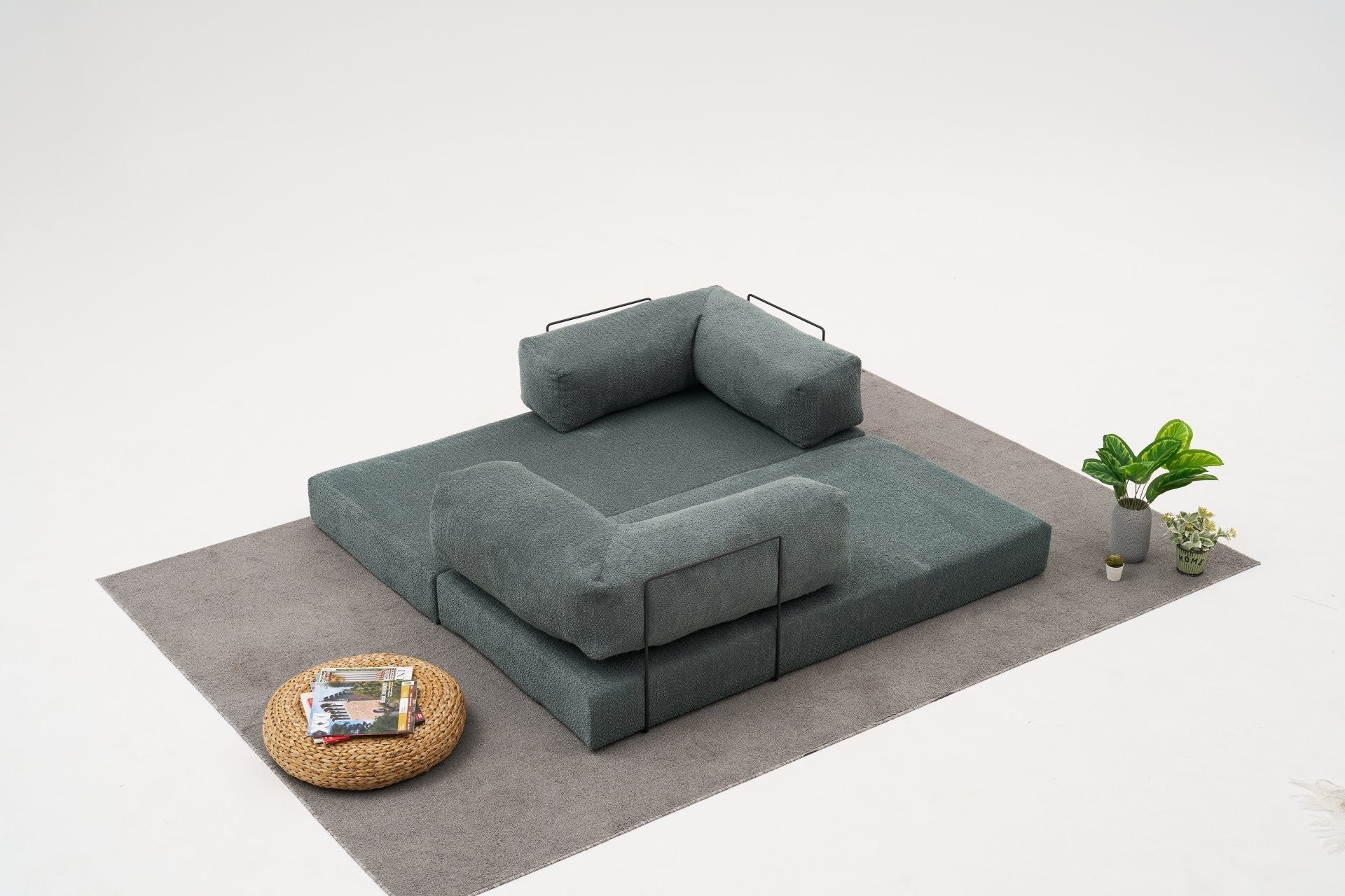 Comfort - Grön 3-Sits Soffa