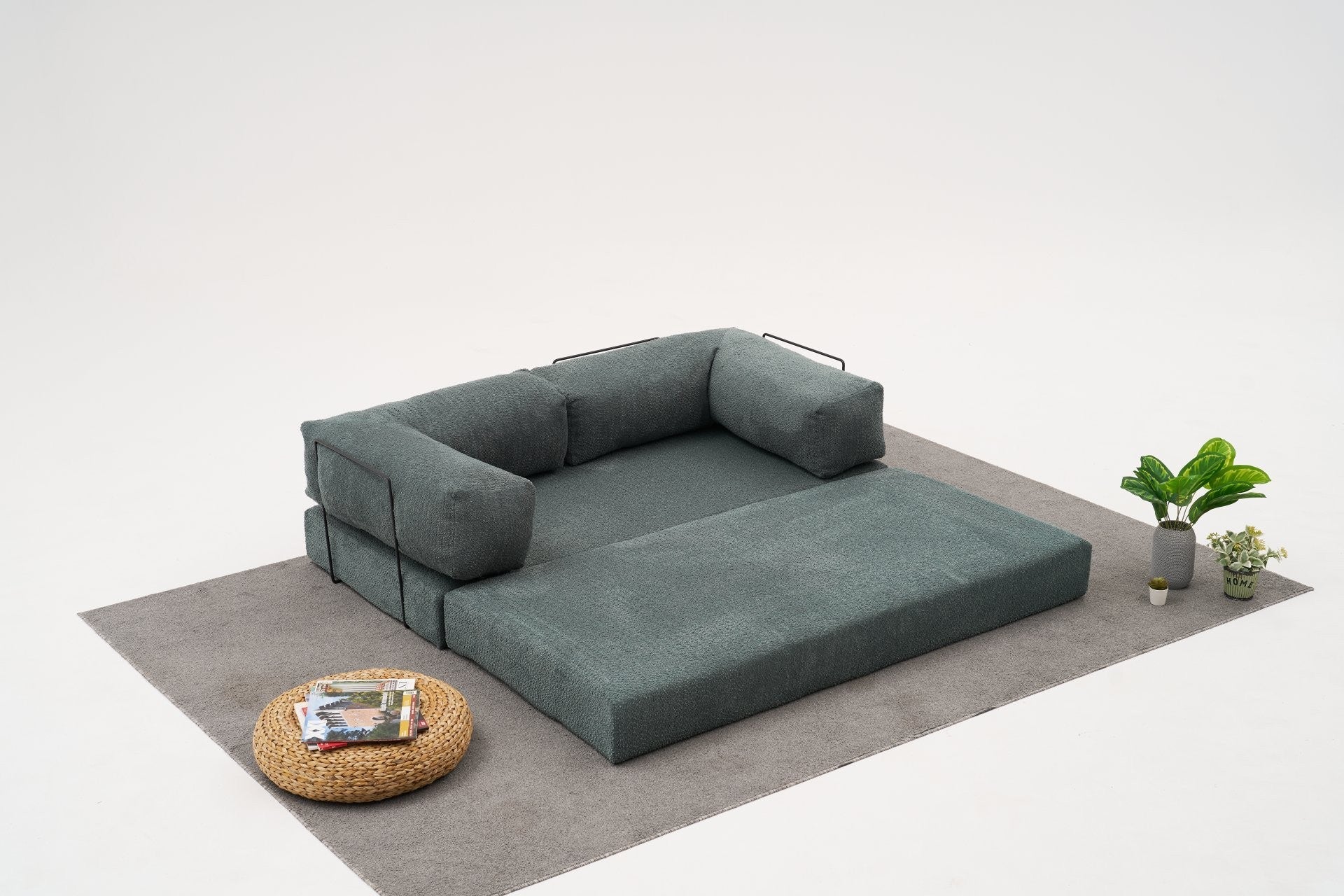 Comfort - Grön 3-Sits Soffa
