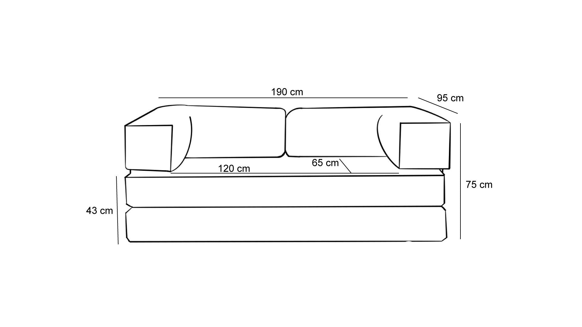 Comfort - Orange 3-Sits Soffa