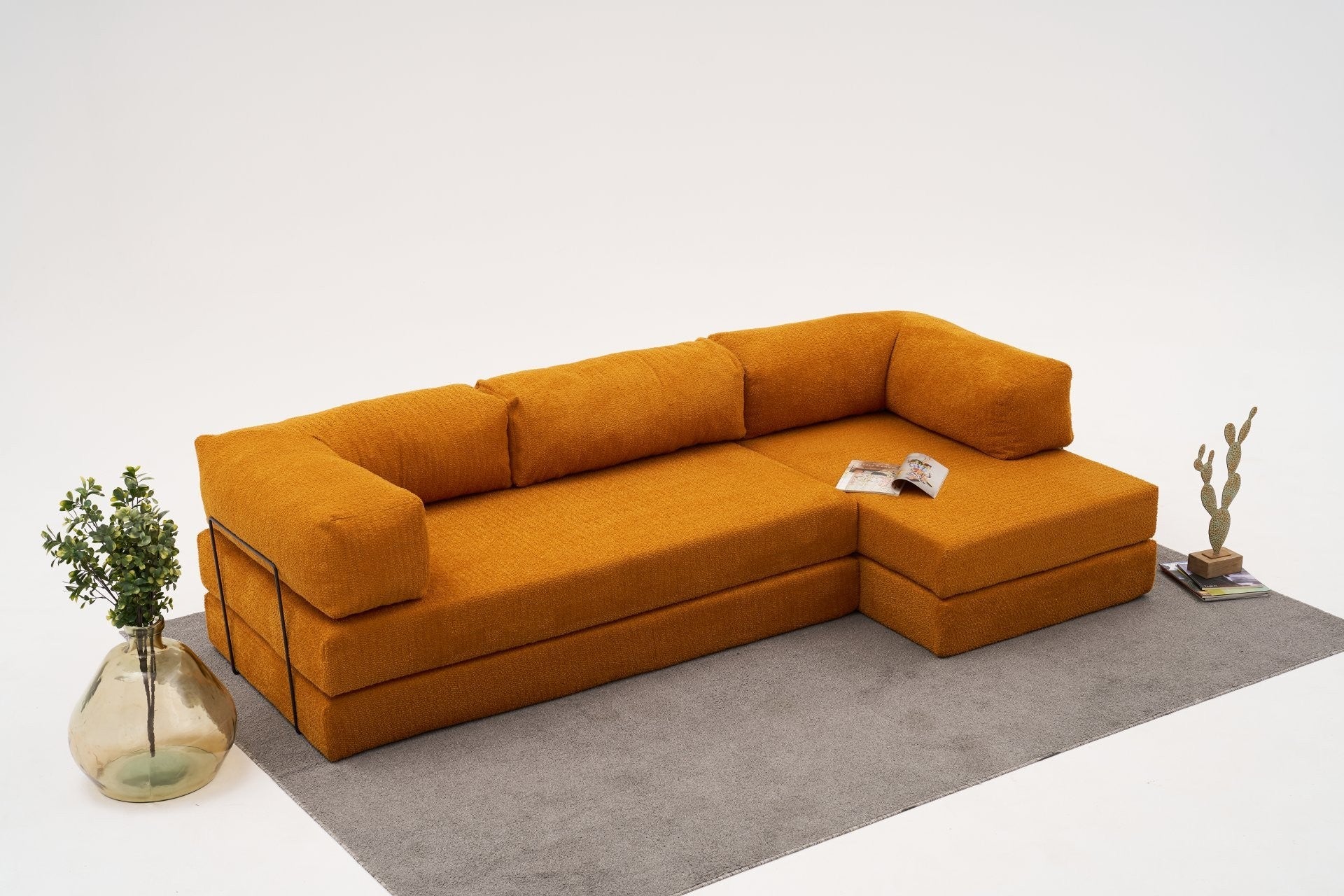 Comfort - Orange Hörnsoffa
