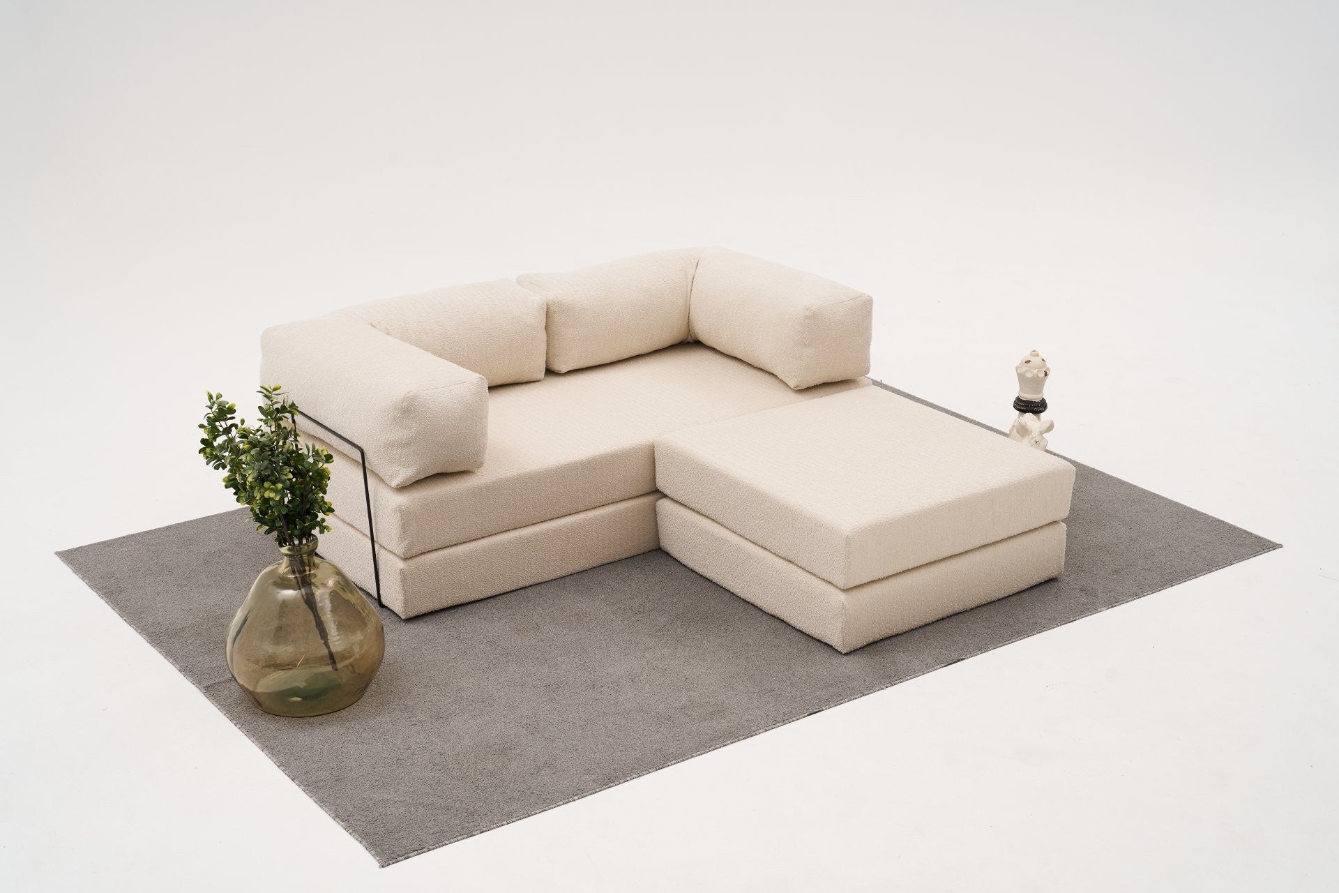 Comfort Mini - Kräm Hörnsoffa