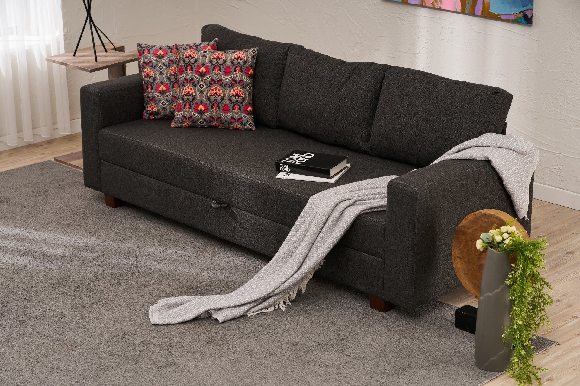 Aly - Antracit 3-sits Soffbed