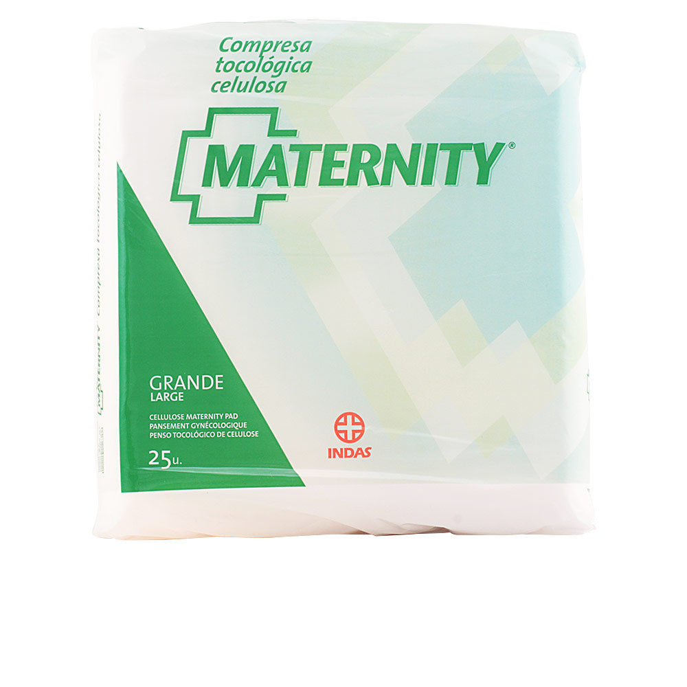 Indasec MATERNITY compresa celulosa anatómica grande 25 u