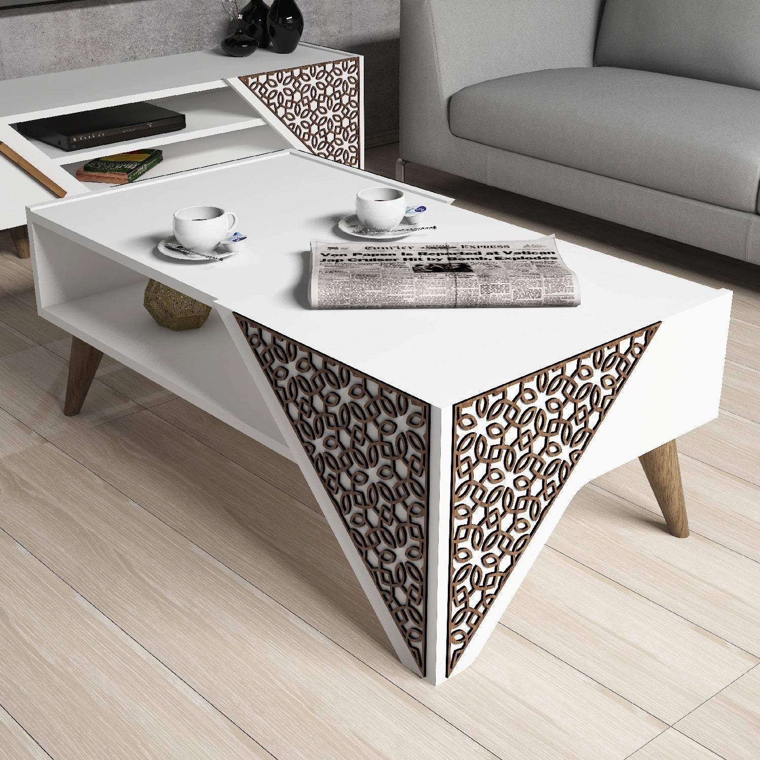 Beril - Vit Kaffe Bord