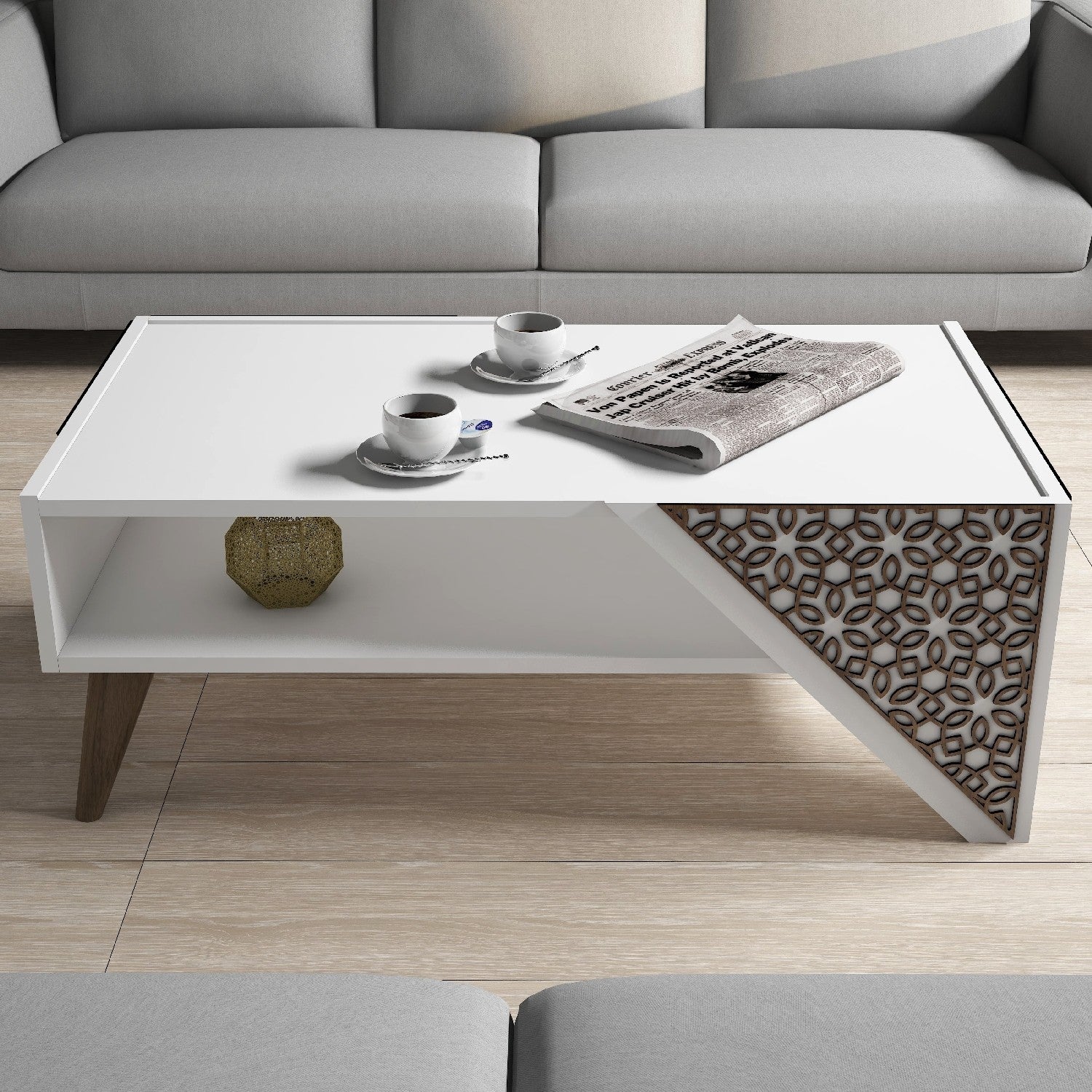 Beril - Vit Kaffe Bord