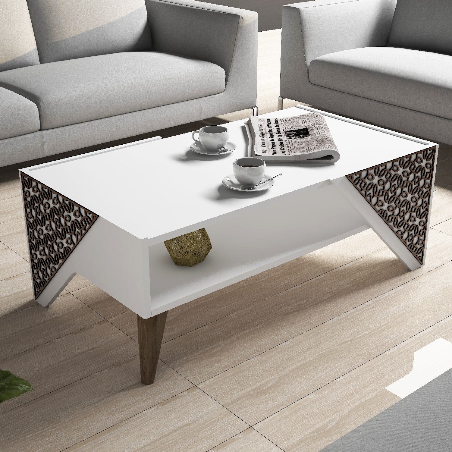 Beril - Vit Kaffe Bord
