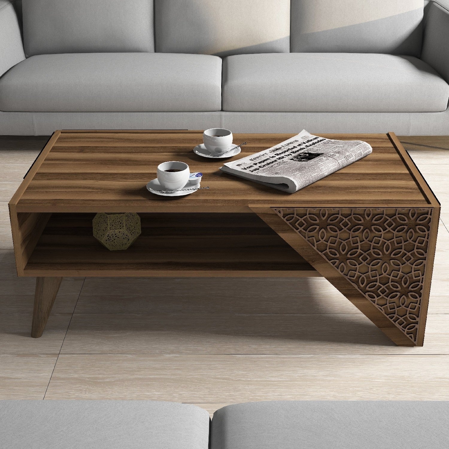 Beril - Valnöt Kaffe Bord