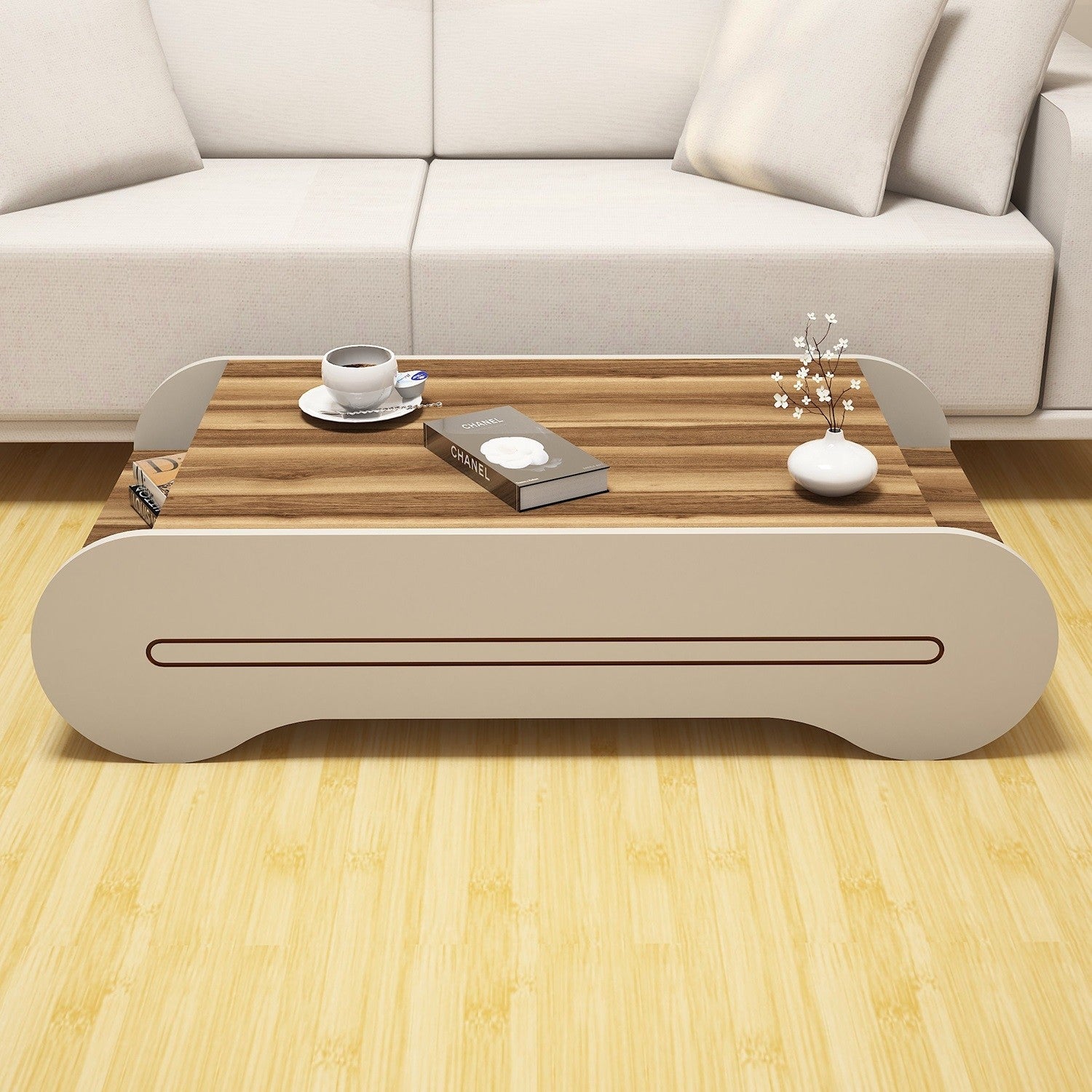 Cool - Valnöt, Grädd Kaffe Bord