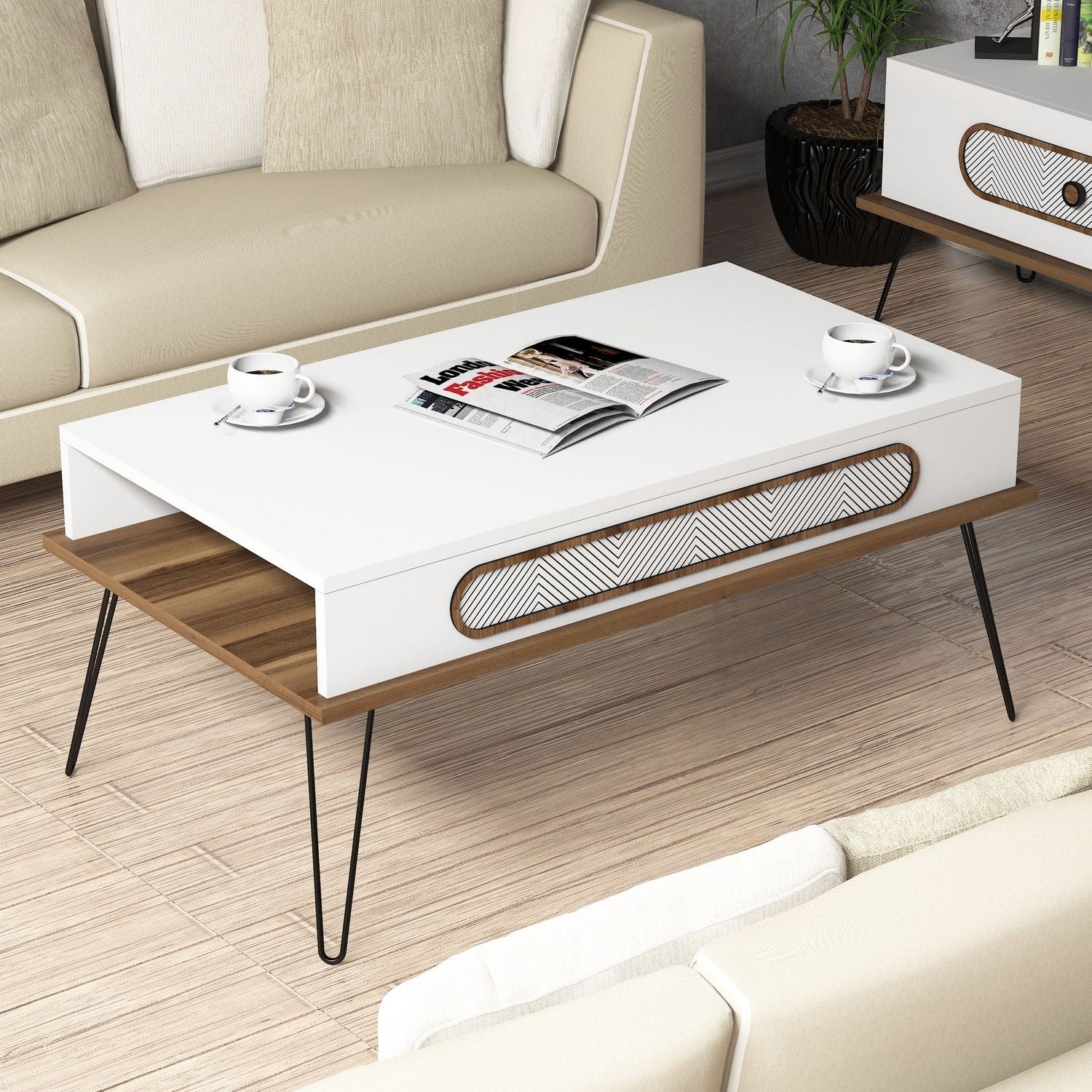 Ekol - Vit Kaffe Bord