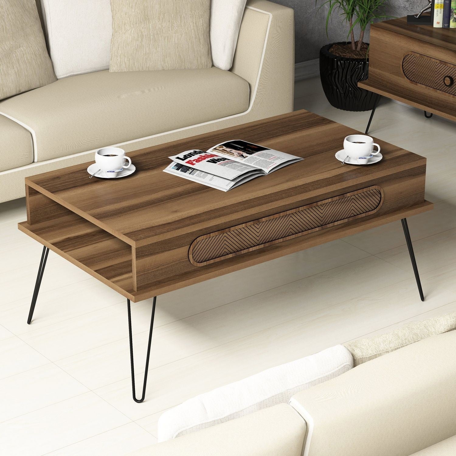 Ekol - Valnöt Kaffe Bord