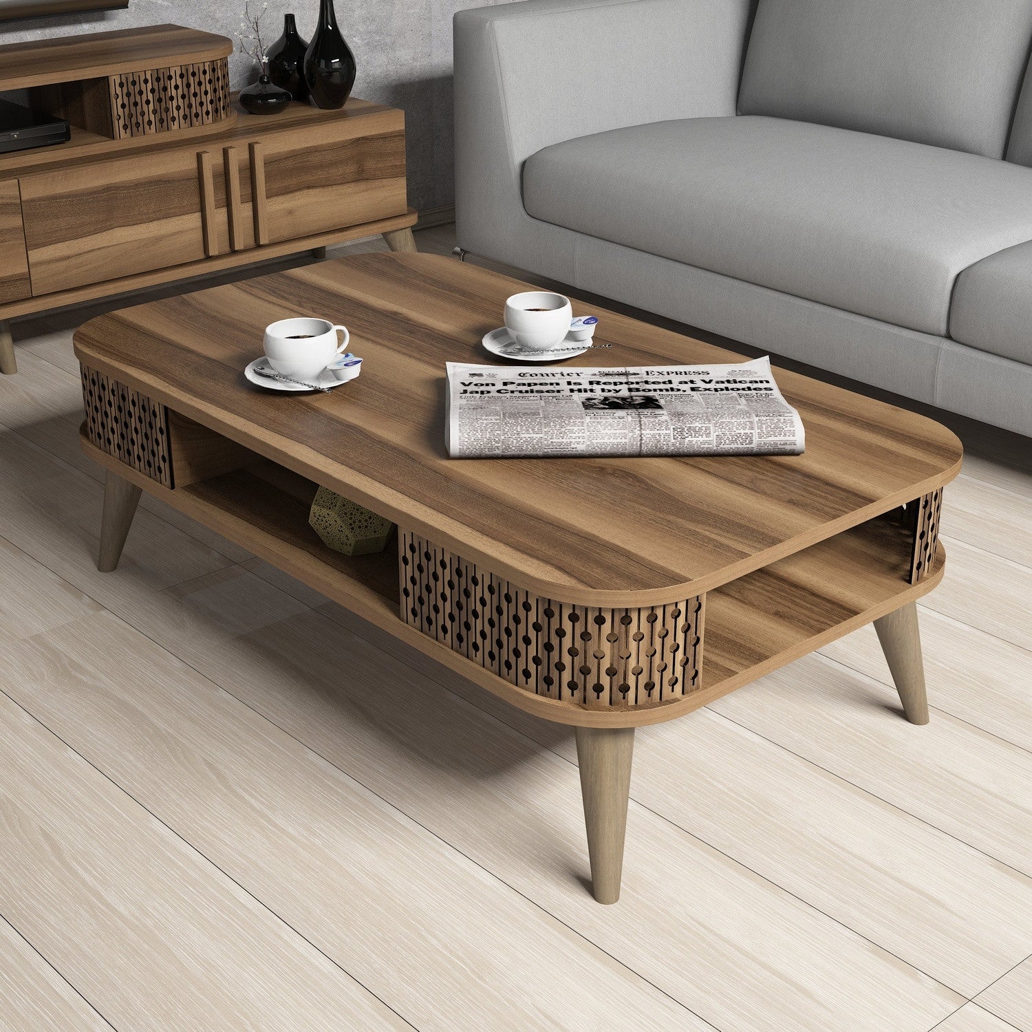 Eylül - Valnöt Kaffe Bord