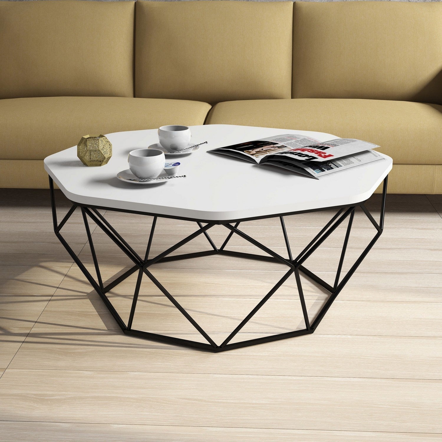 Diamond - Vitt kaffebord