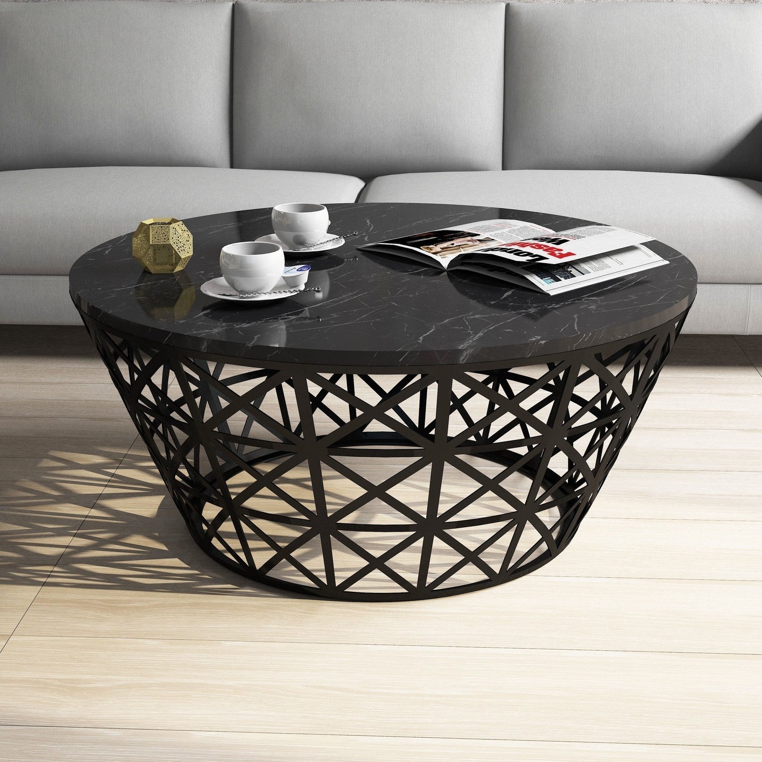 Stil - Svart Marmor Kaffe Bord