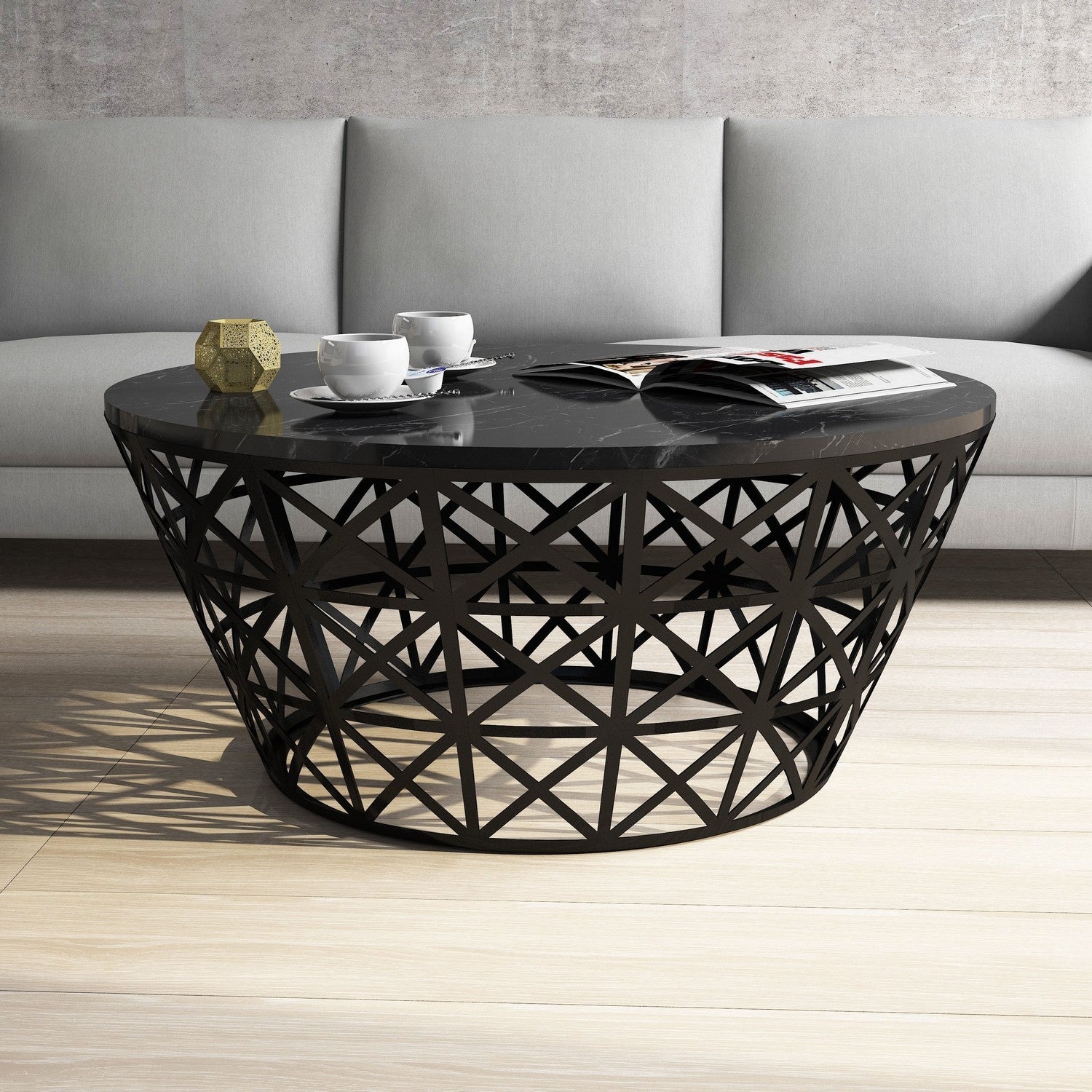 Stil - Svart Marmor Kaffe Bord