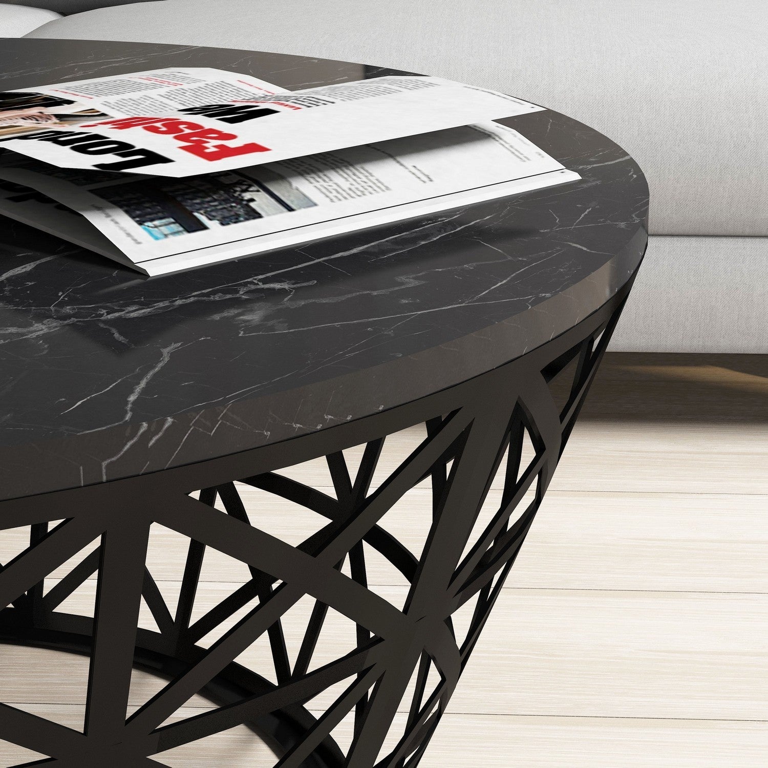 Stil - Svart Marmor Kaffe Bord