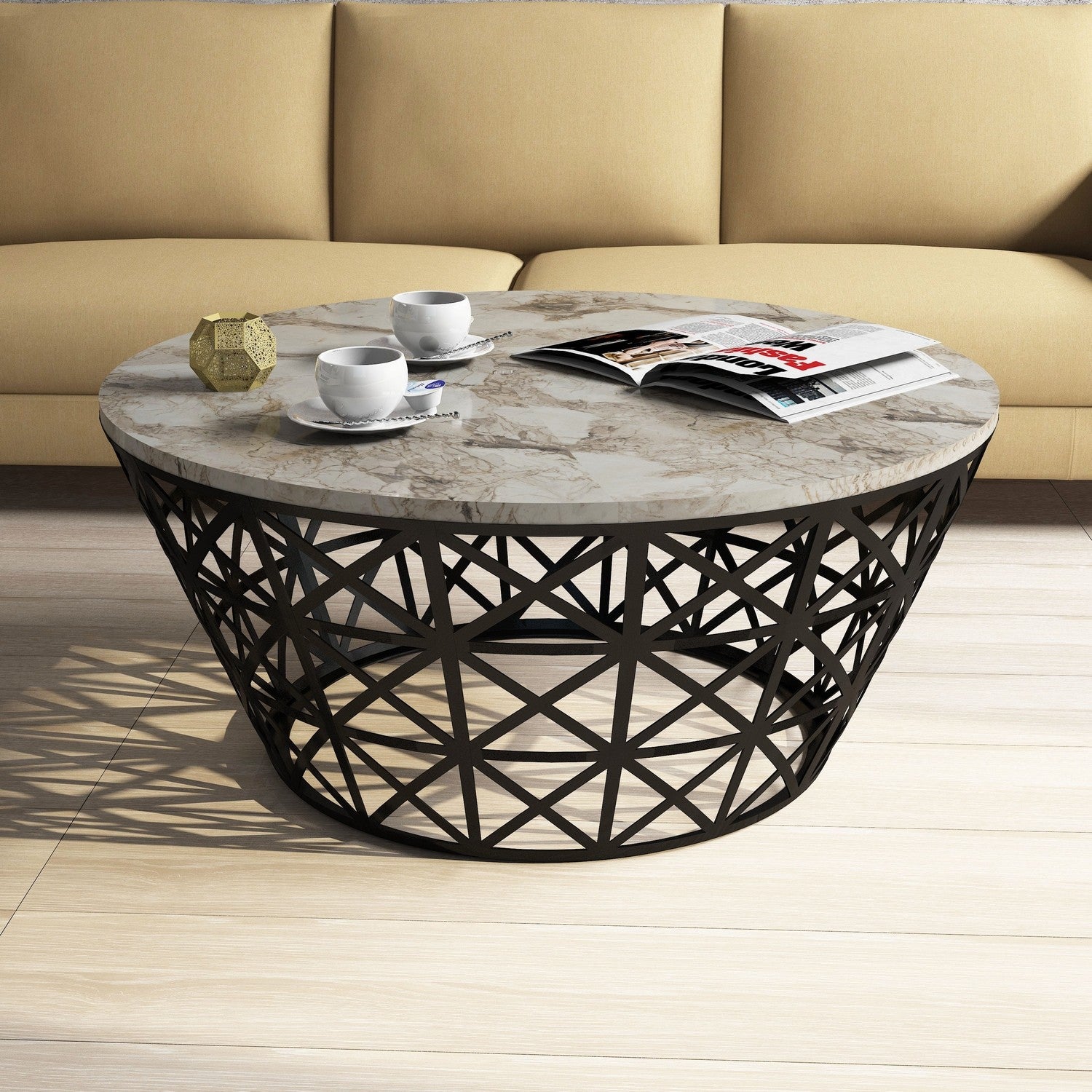 Stil - Vit Marmor Kaffe Bord