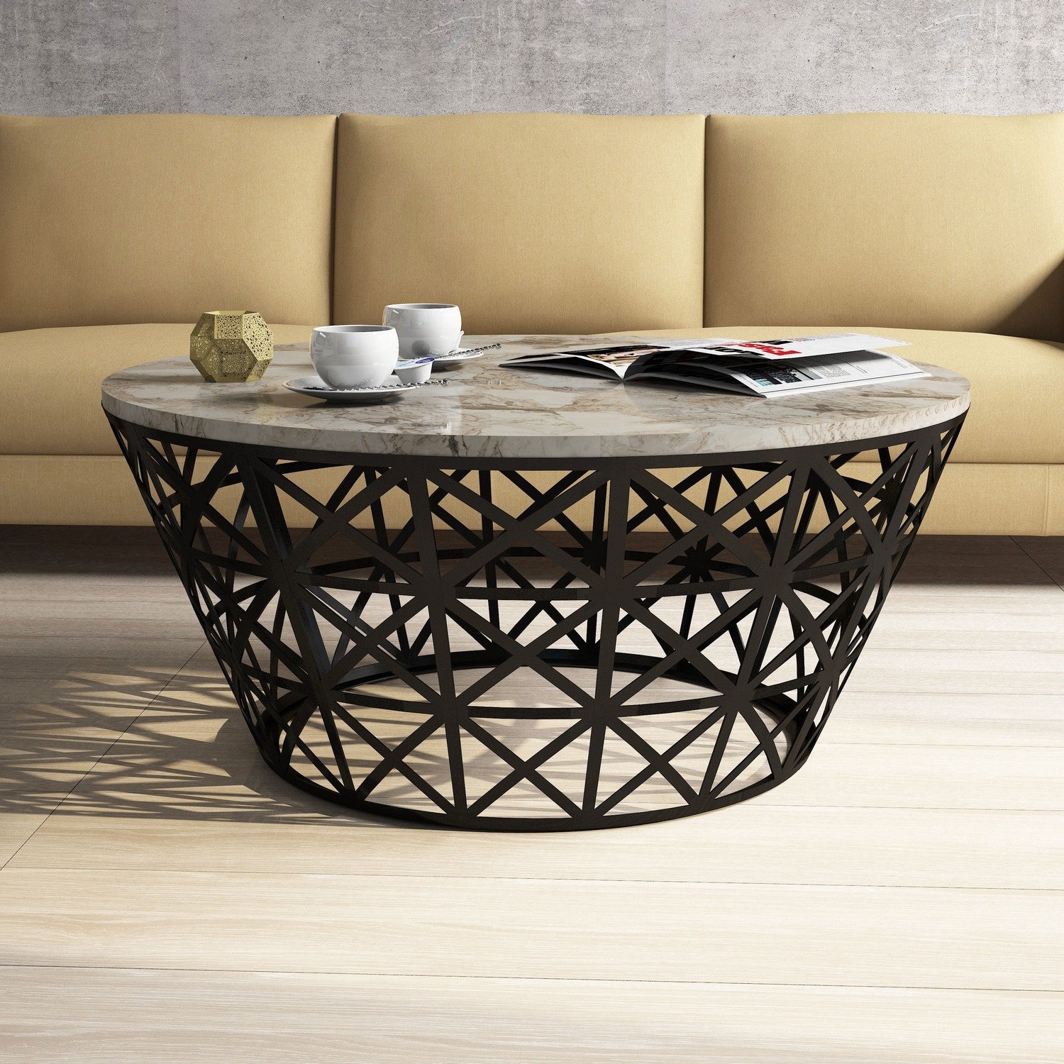 Stil - Vit Marmor Kaffe Bord