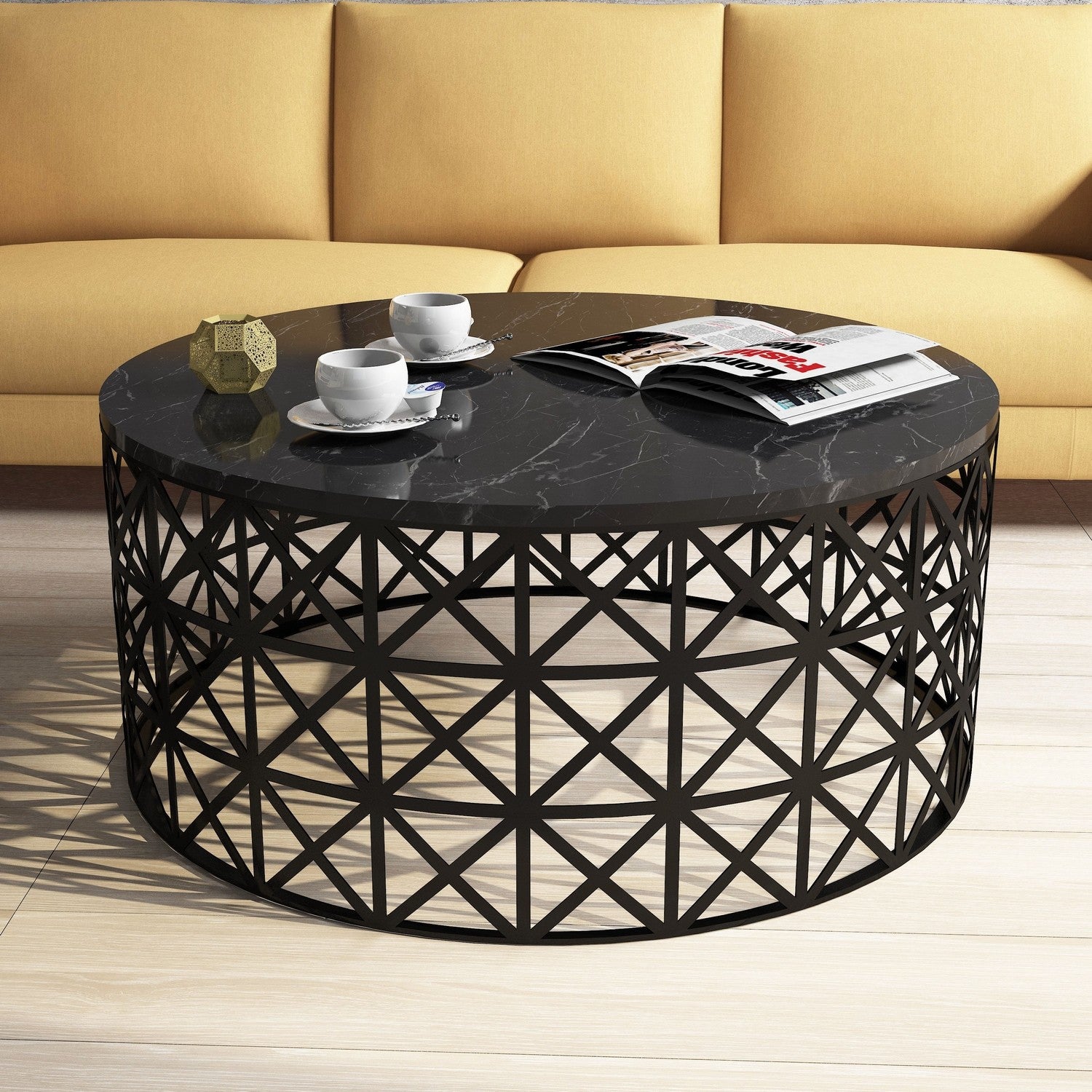 Selin - Svart Marmor Kaffe Bord