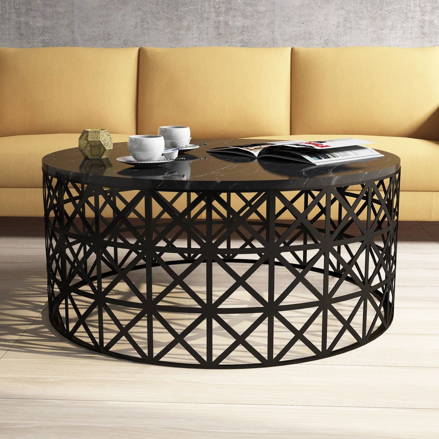 Selin - Svart Marmor Kaffe Bord