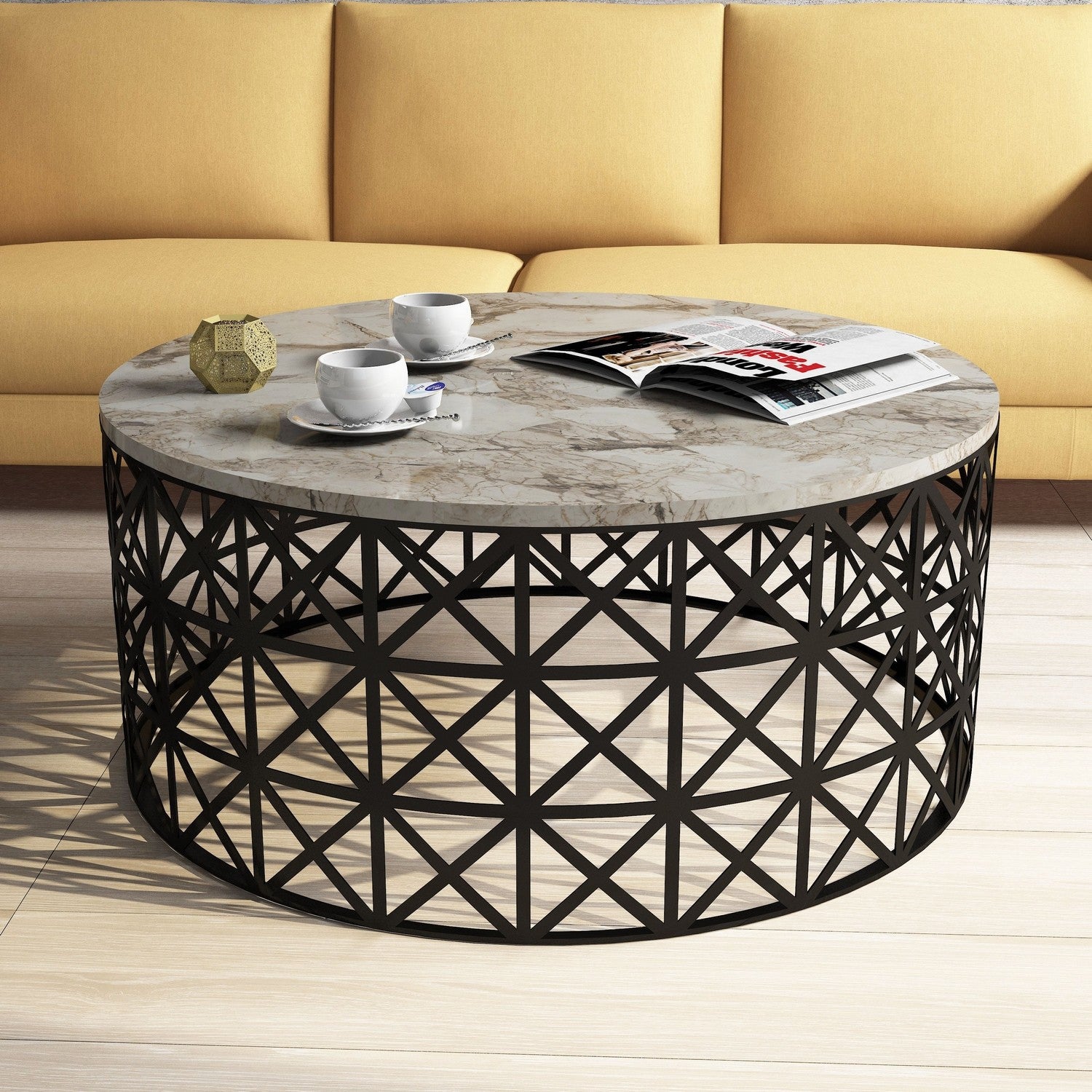 Selin - Vit Marmor Kaffe Bord