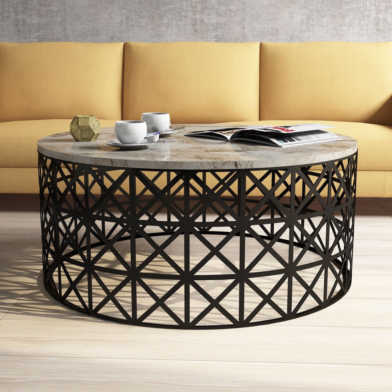 Selin - Vit Marmor Kaffe Bord