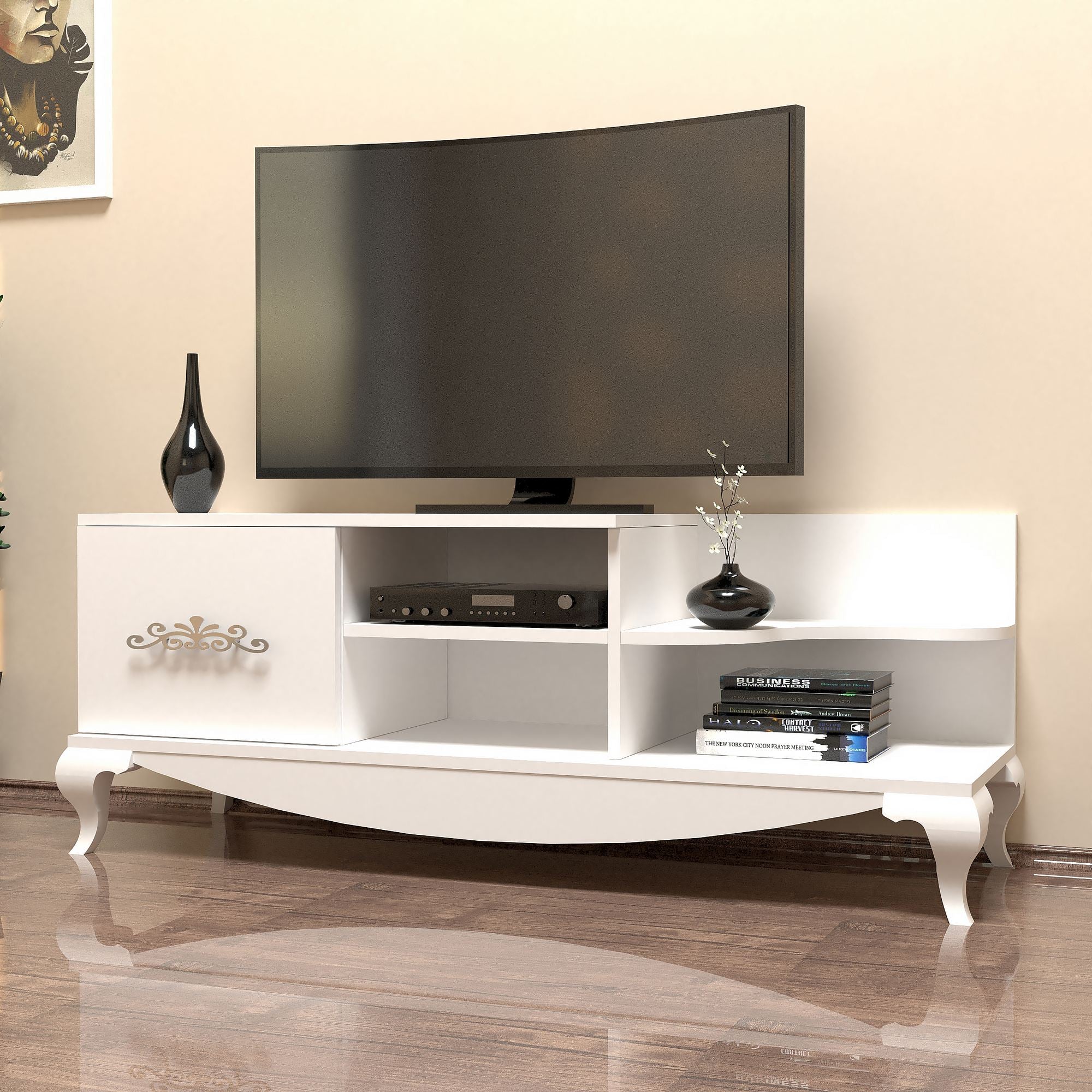 Sultan - Vit TV-bord