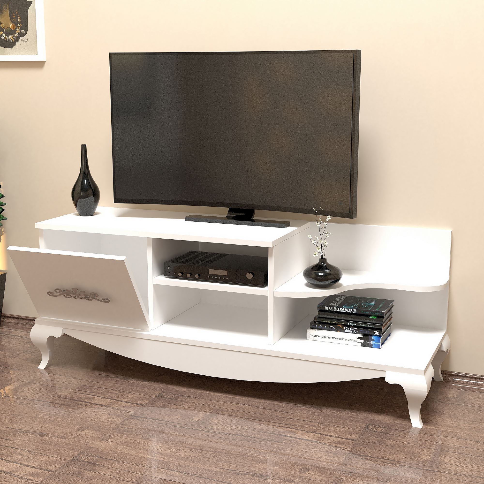 Sultan - Vit TV-bord