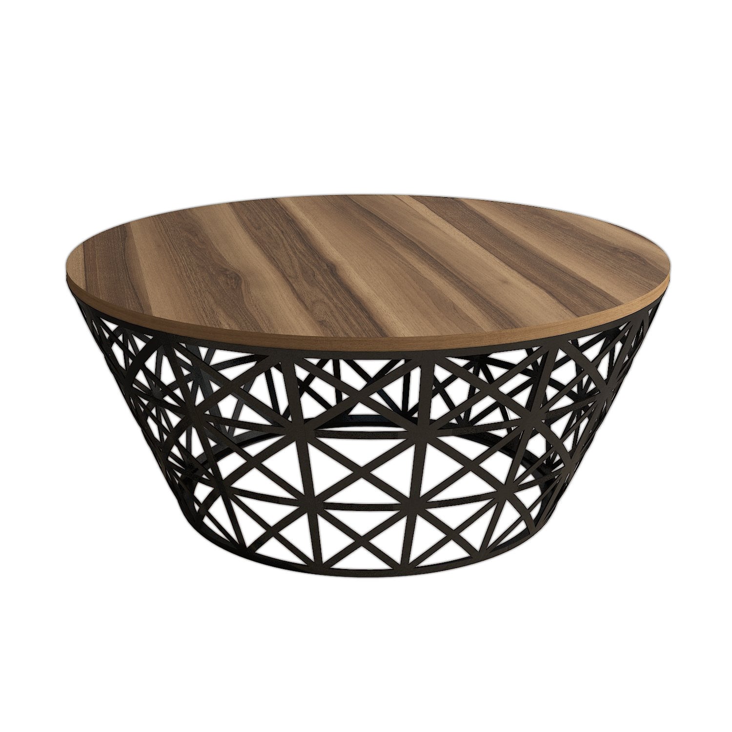 Stil Metall Forge - Valnöt Kaffe Bord
