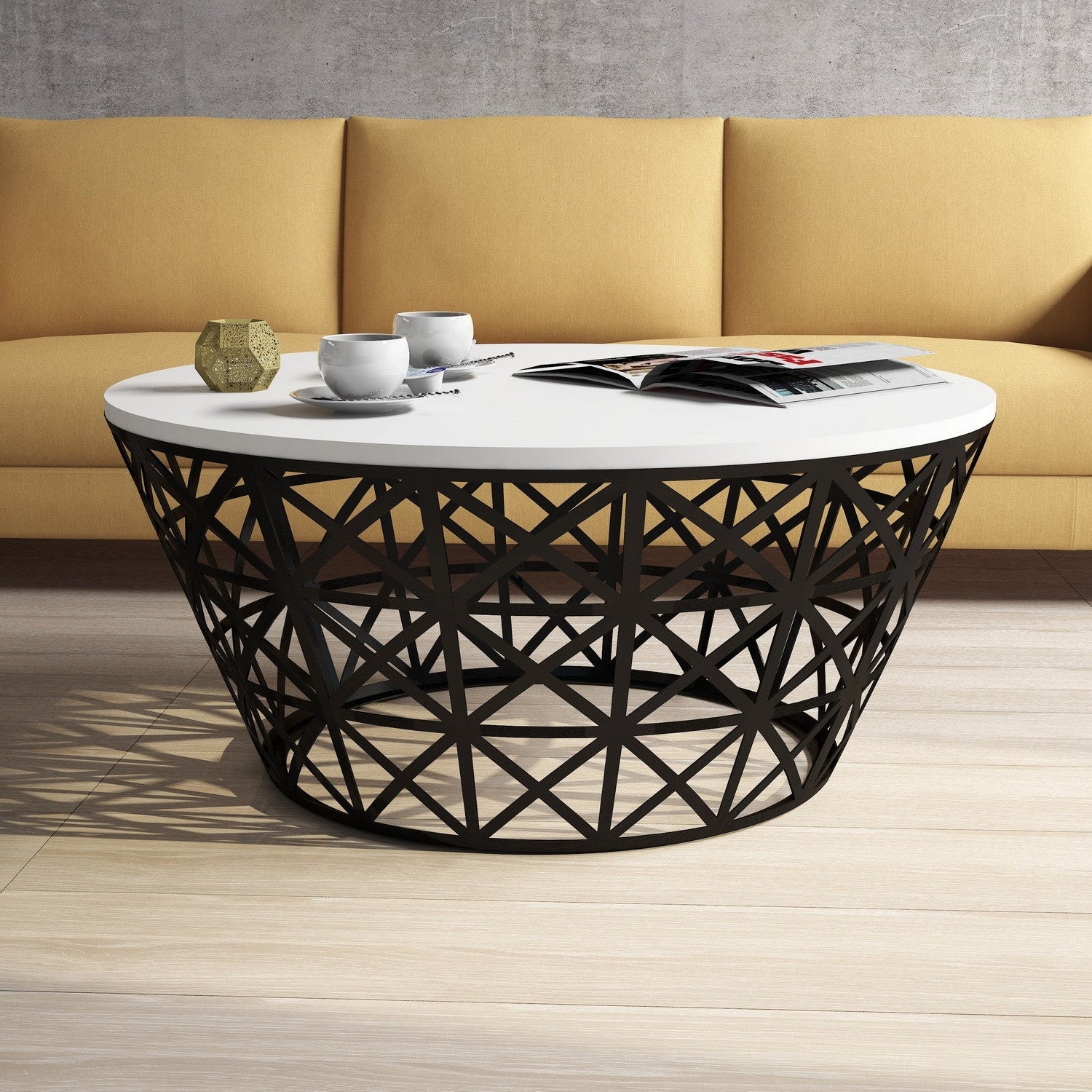 Stil Metall Forge - Vit Kaffe Bord