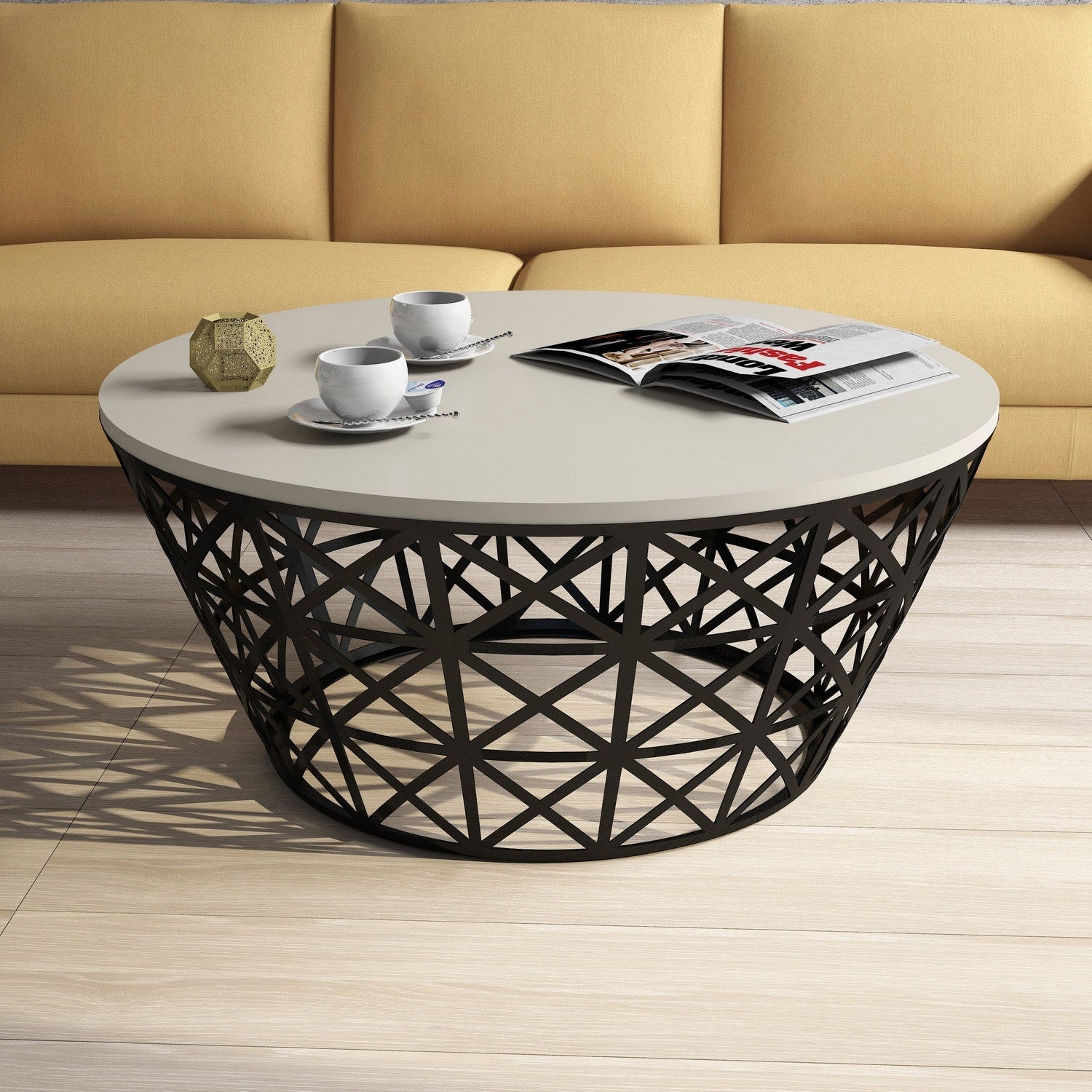 Stil Metall Forge - Grädde Kaffe Bord