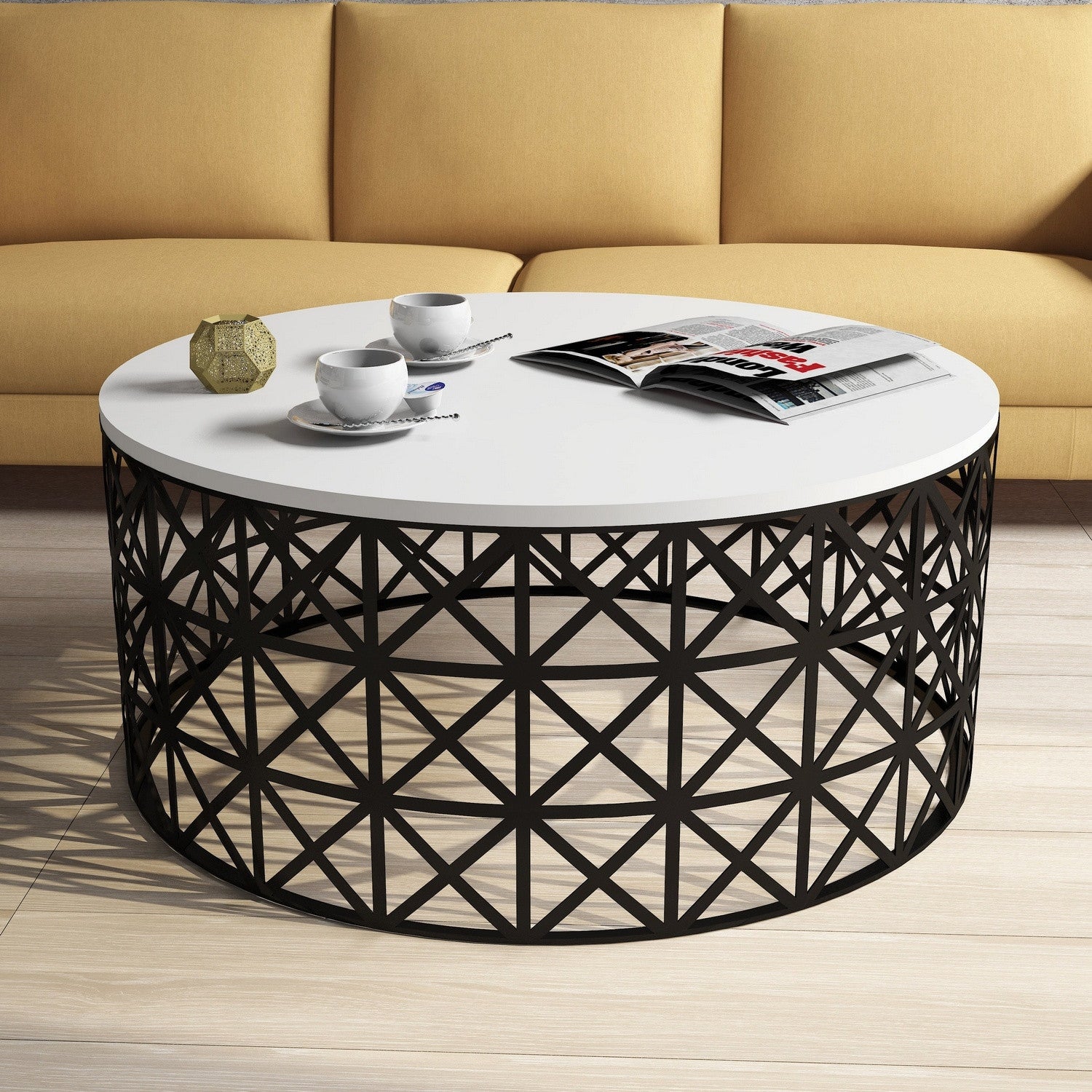 Selin Metal Ferforje - Vitt kaffebord