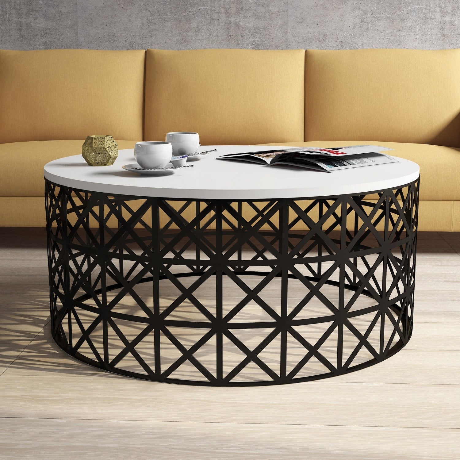 Selin Metal Ferforje - Vitt kaffebord