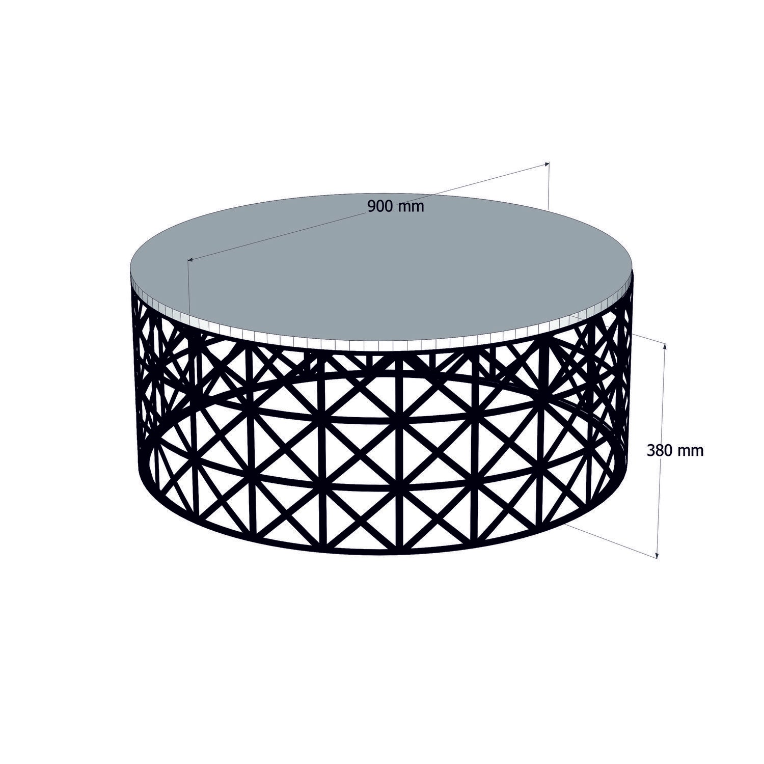 Selin Metal Ferforje - Vitt kaffebord