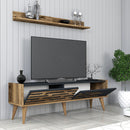 Valensiya 140 - Valnöt, Anthracite TV-enhet