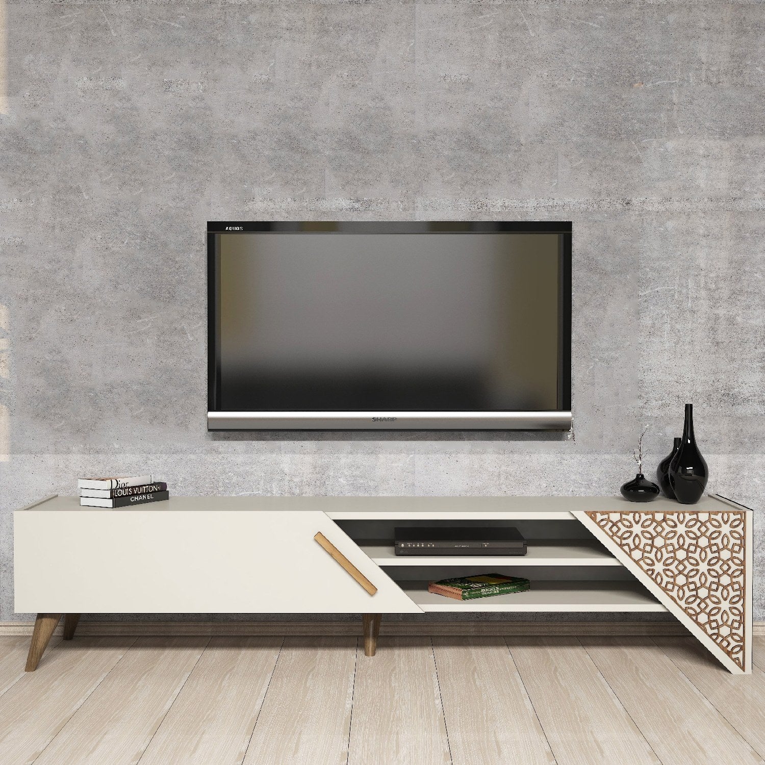 Beril 2 - Grädde TV-enhet