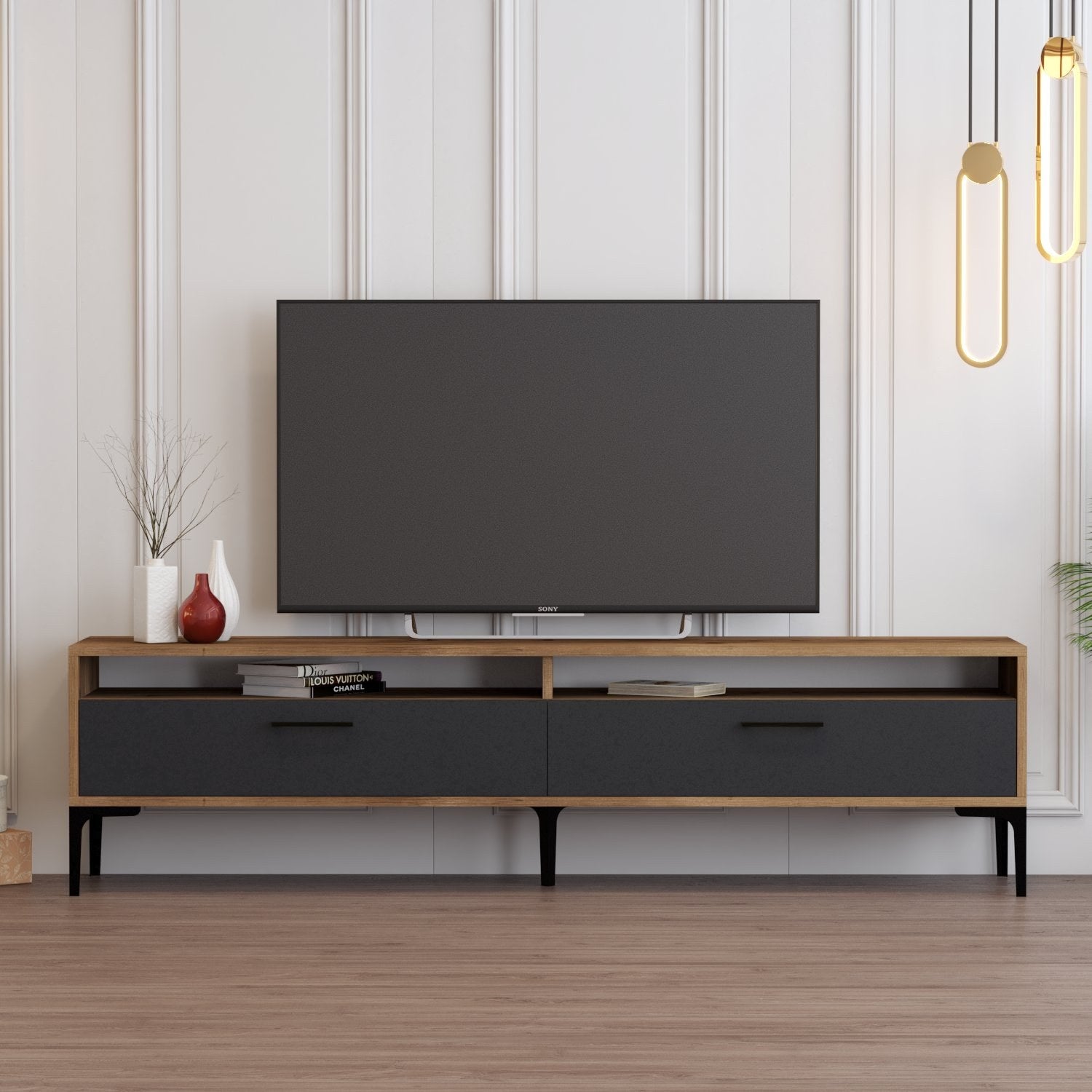 Istanbul 2 - Valnöt Anthracite TV-enhet